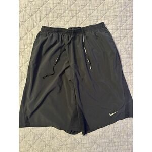 Nike Dri-Fit Men's Athletic Shorts Black Size Medium Running Workout Gym